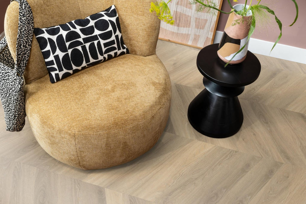 Spigato Avanto hongaarse punt dryback beige sfeer