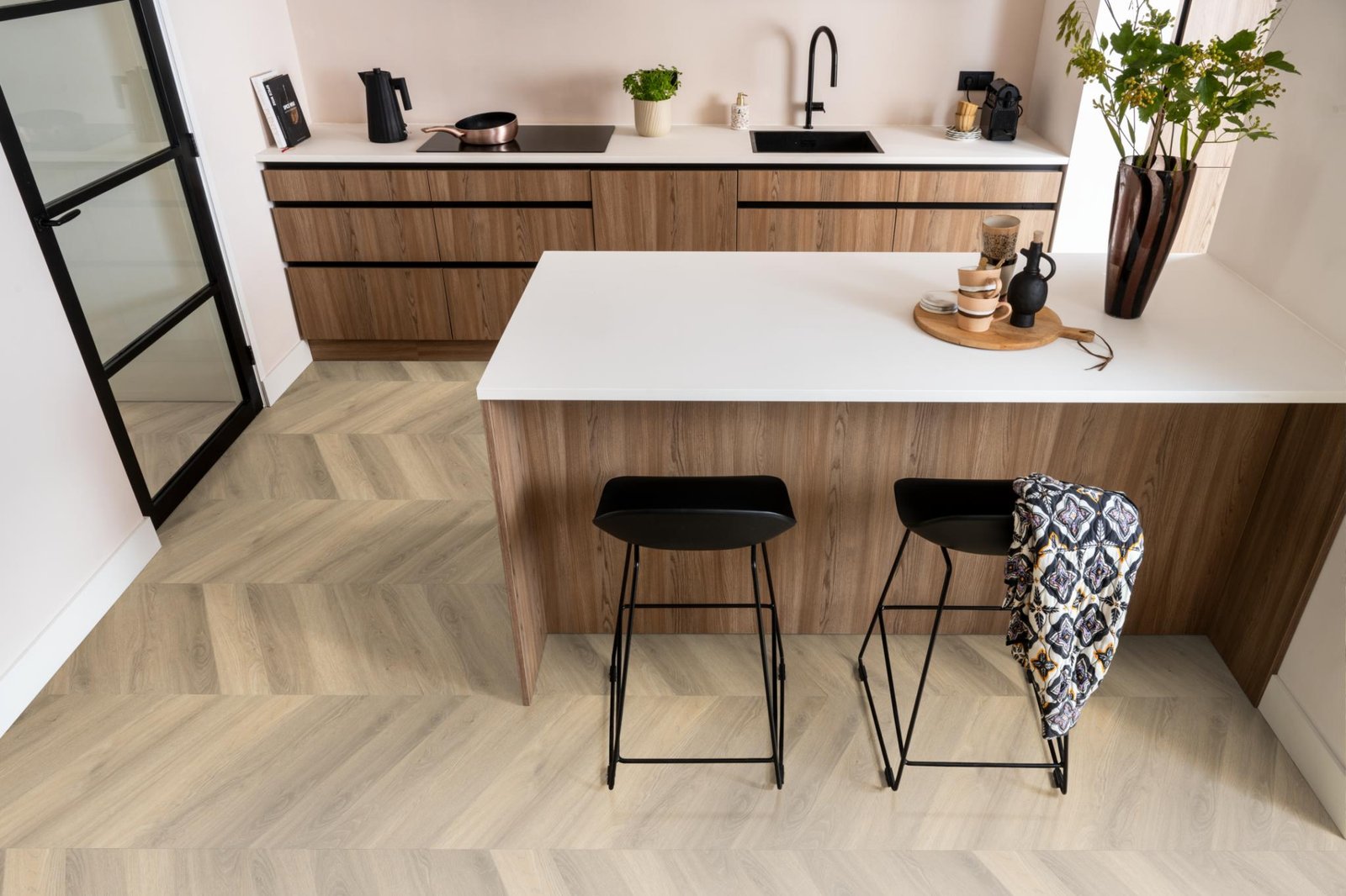 Spigato Avanto hongaarse punt dryback beige sfeer