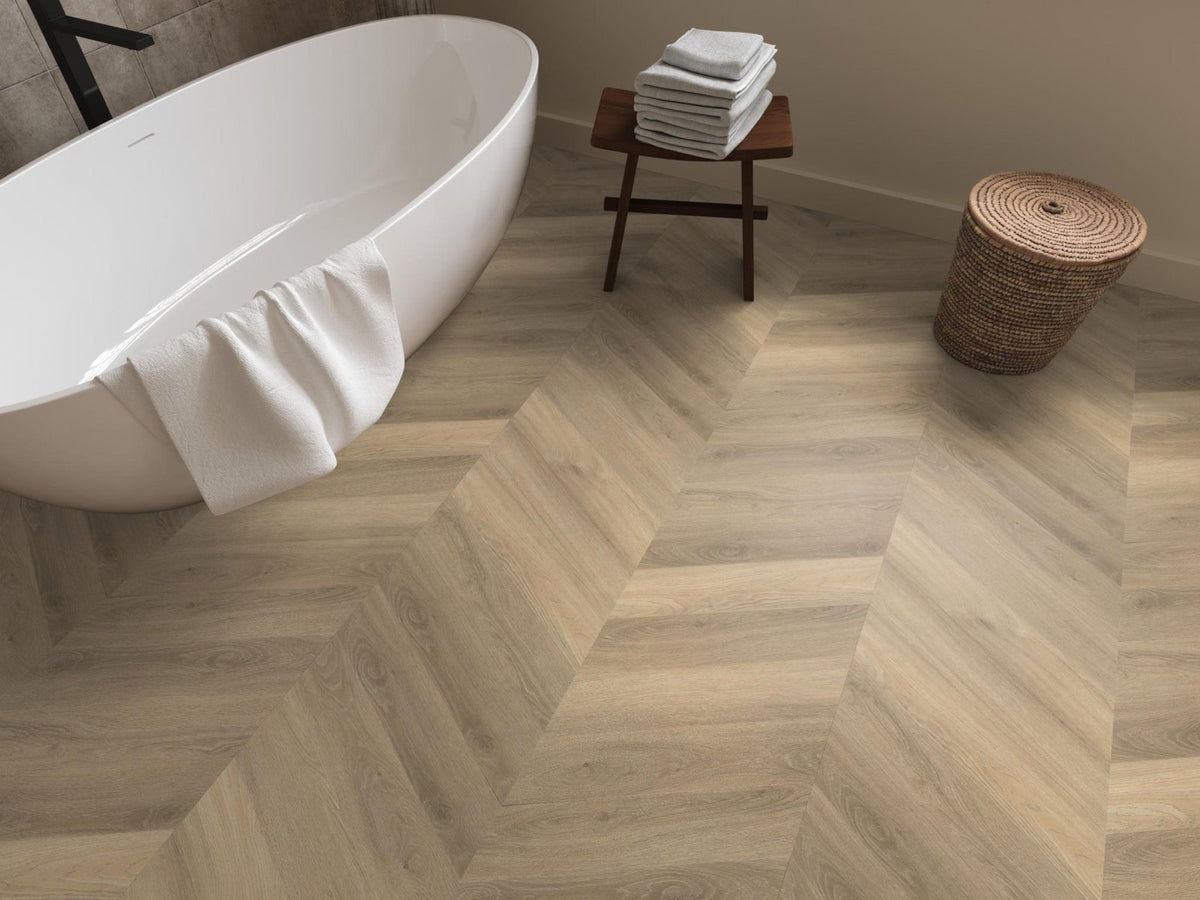 Spigato Avanto hongaarse punt dryback beige sfeer