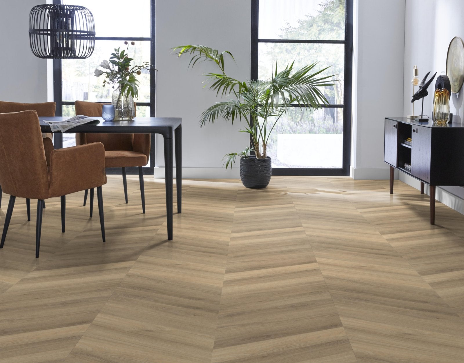 Spigato Avanto hongaarse punt dryback beige sfeer