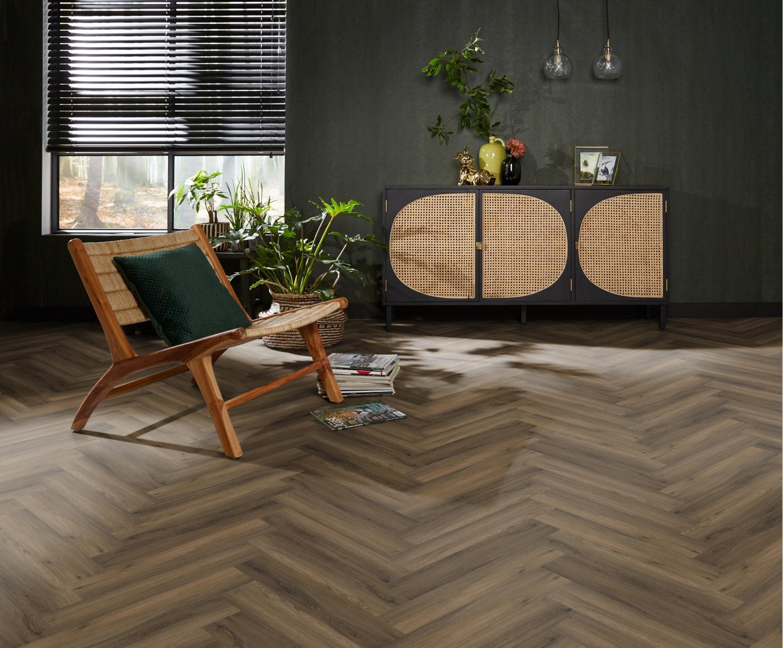 Spigato Avanto visgraat dryback warm brown sfeer