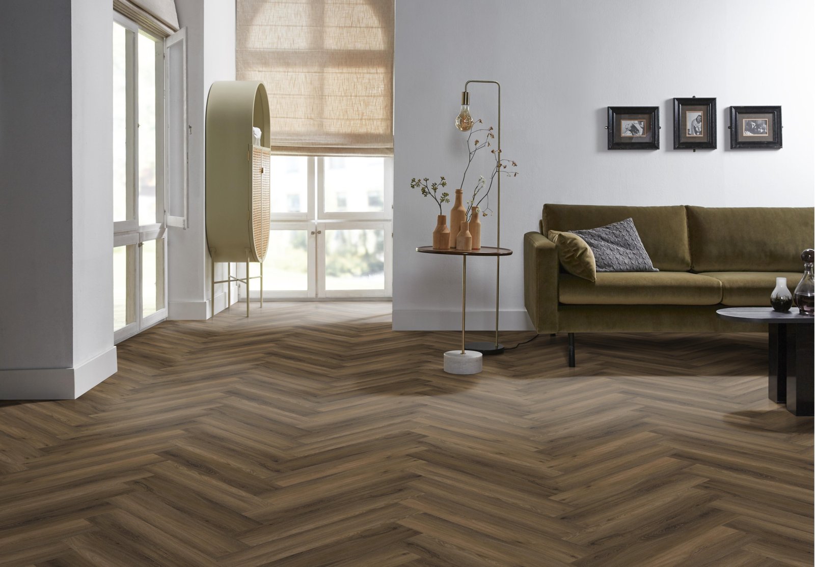 Spigato Avanto visgraat dryback warm brown sfeer