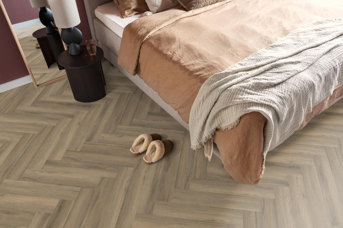 Spigato Avanto visgraat dryback light brown sfeer
