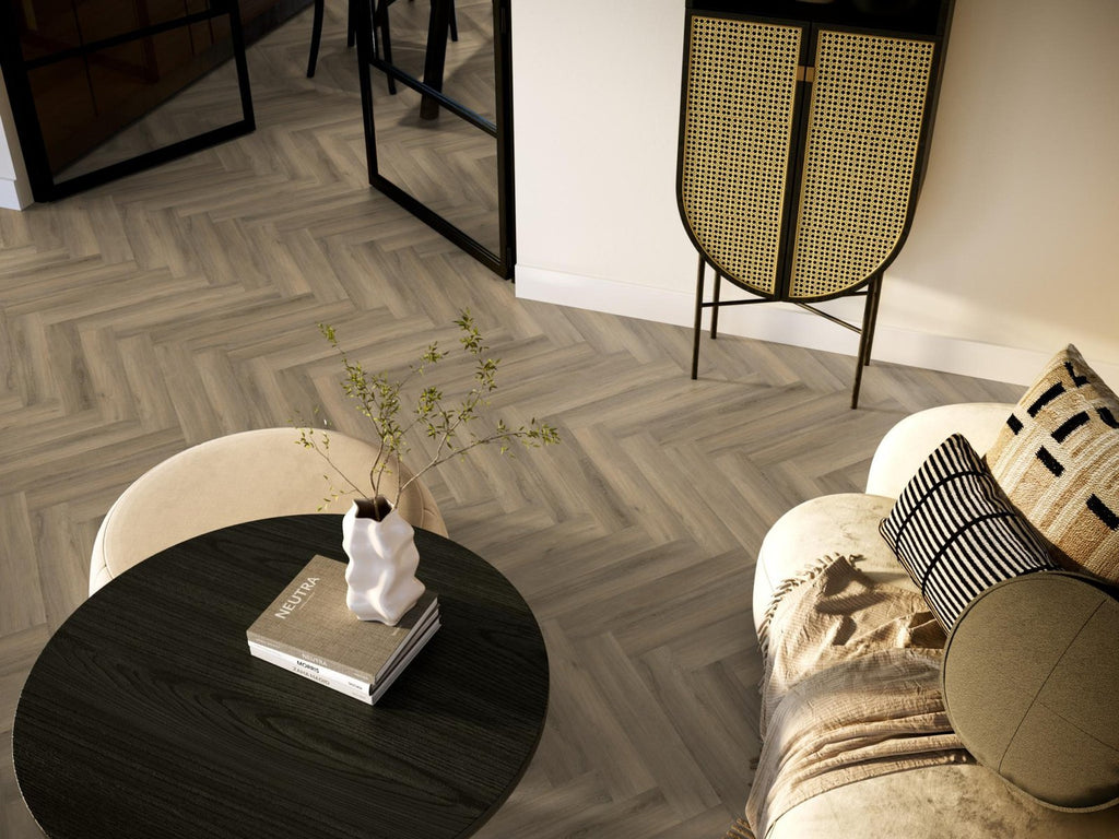 Spigato Avanto visgraat dryback light brown sfeer
