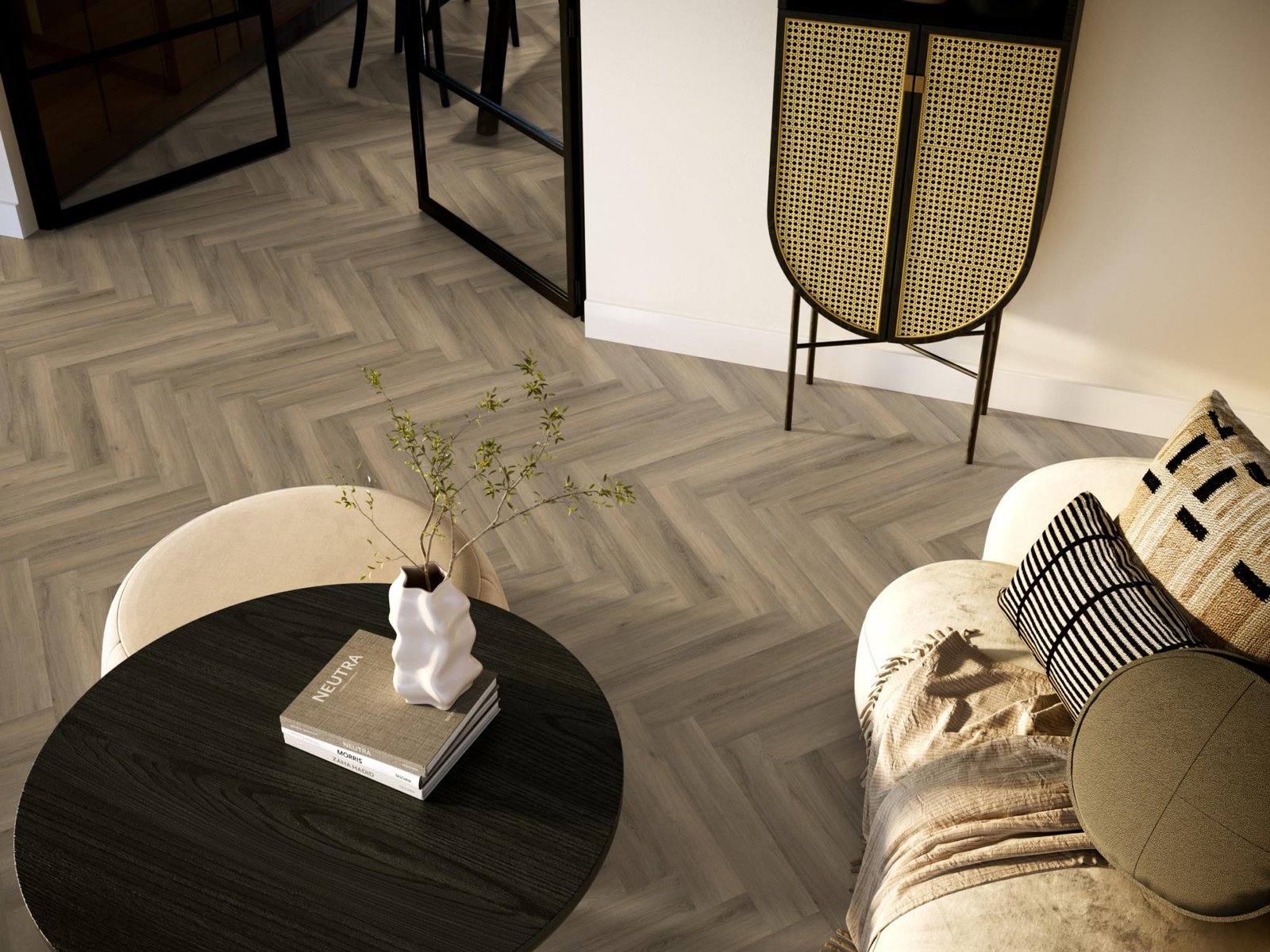 Spigato Avanto visgraat dryback light brown sfeer
