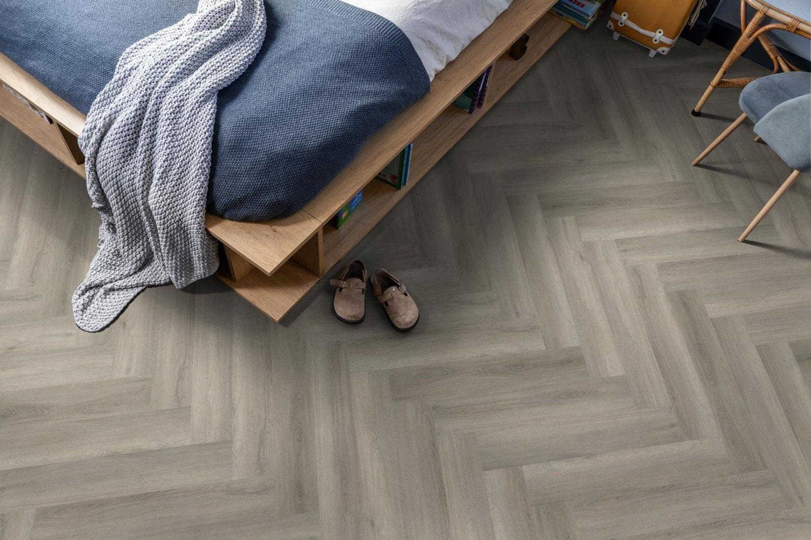 Spigato Avanto visgraat dryback grey sfeer