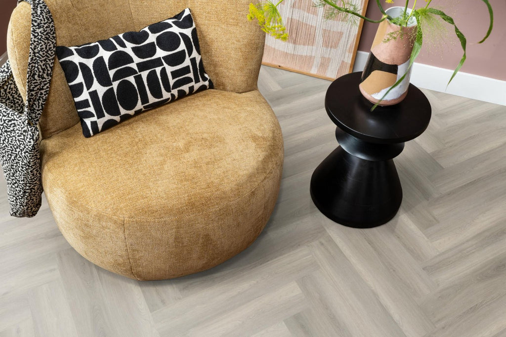 Spigato Avanto visgraat dryback grey sfeer
