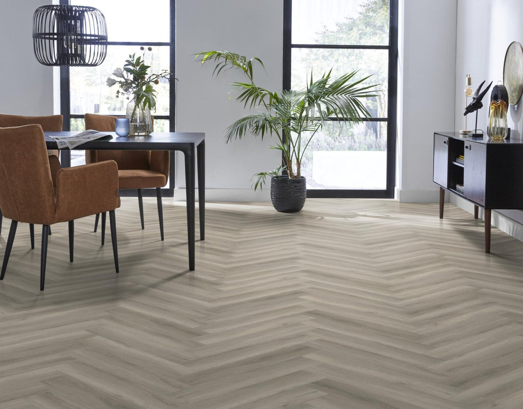 Spigato Avanto visgraat dryback grey sfeer