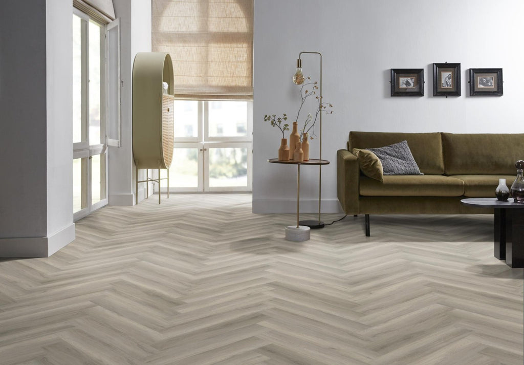 Spigato Avanto visgraat dryback grey sfeer