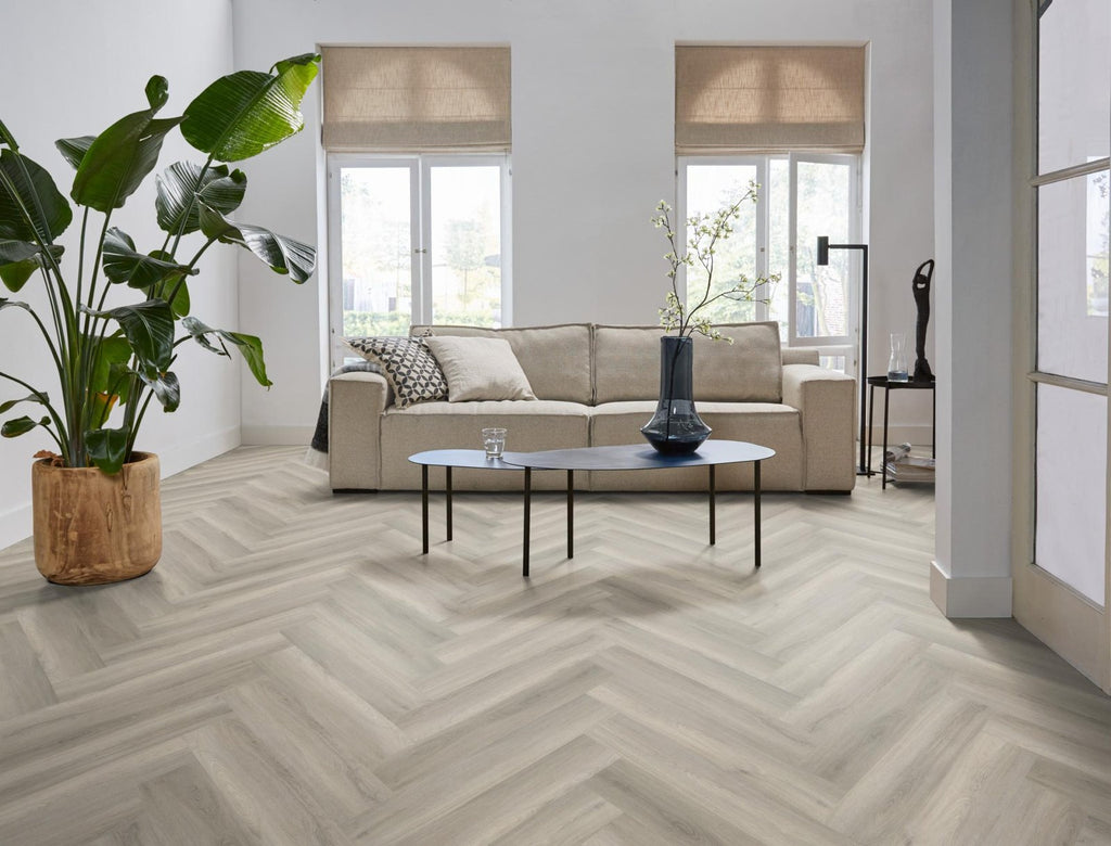 Spigato Avanto visgraat dryback grey sfeer