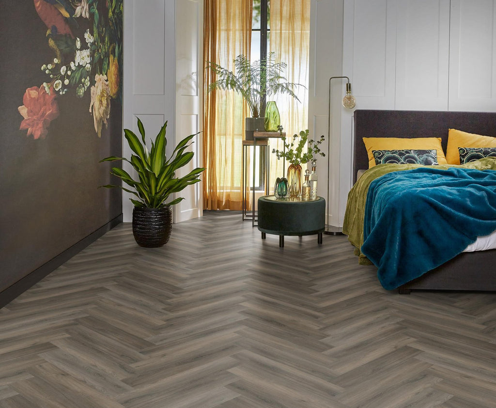 Spigato Avanto visgraat dryback dark grey sfeer