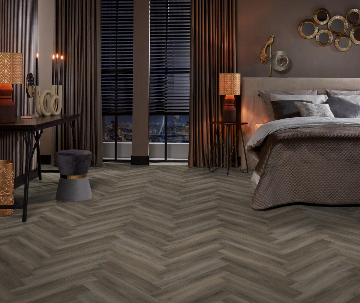Spigato Avanto visgraat dryback dark grey sfeer