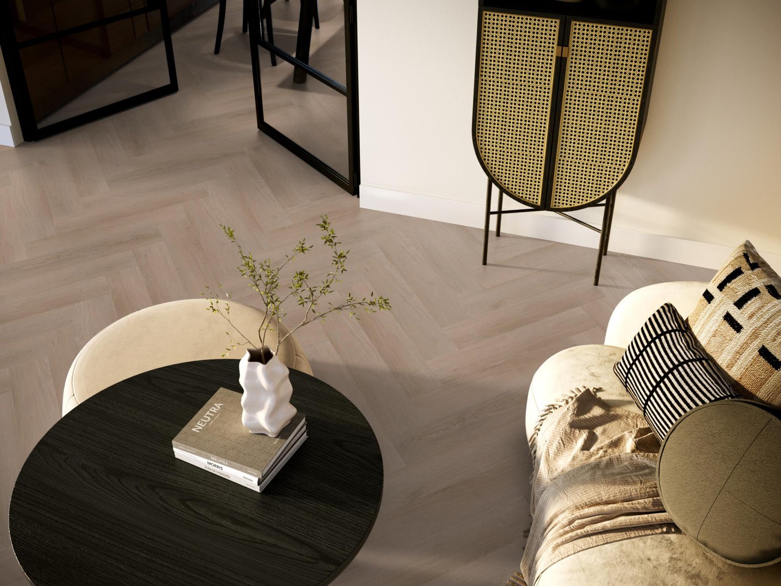 Spigato Navaro visgraat dryback dark oak sfeer