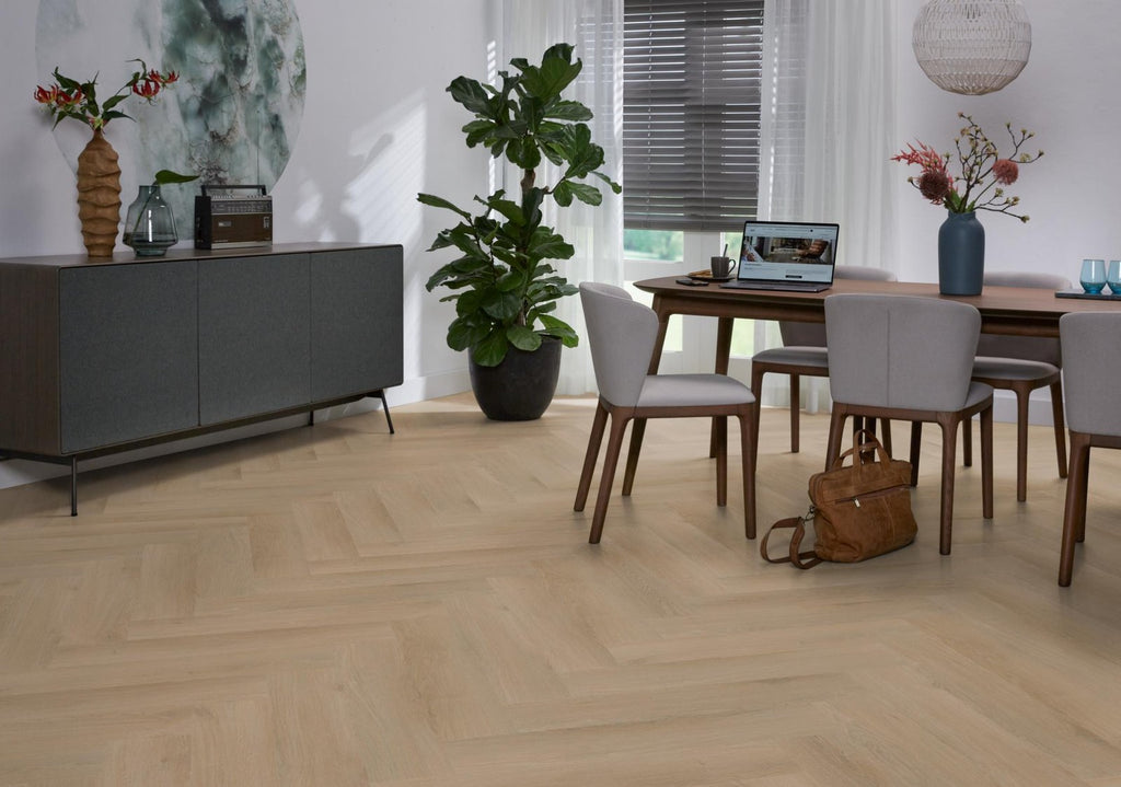 Spigato Navaro visgraat dryback natural oak sfeer