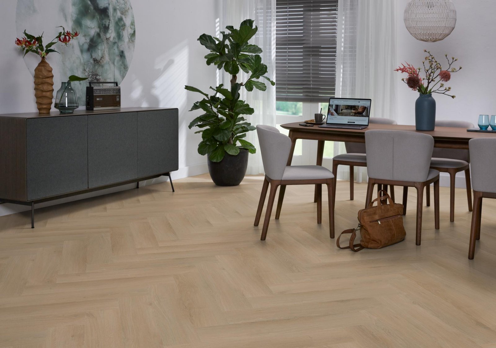 Spigato Navaro visgraat dryback natural oak sfeer