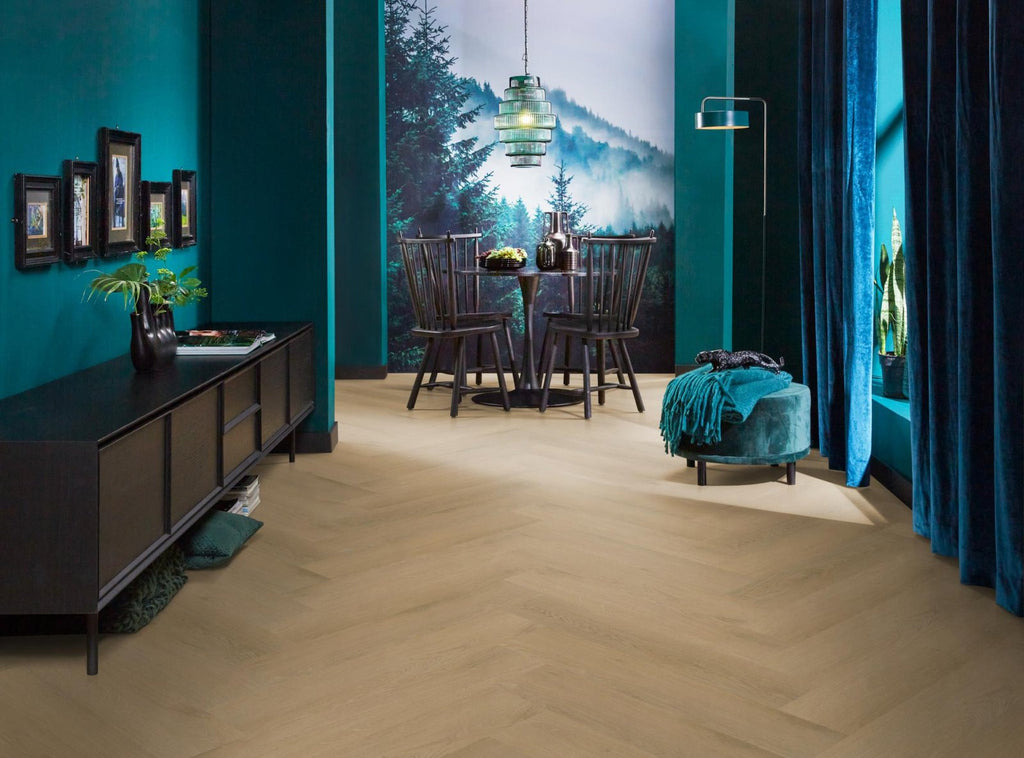 Spigato Navaro visgraat dryback light oak sfeer