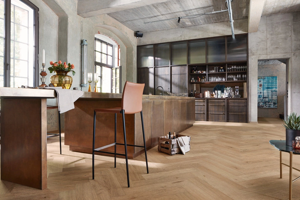 Floer Hybride Hout - Greige Eiken Visgraat