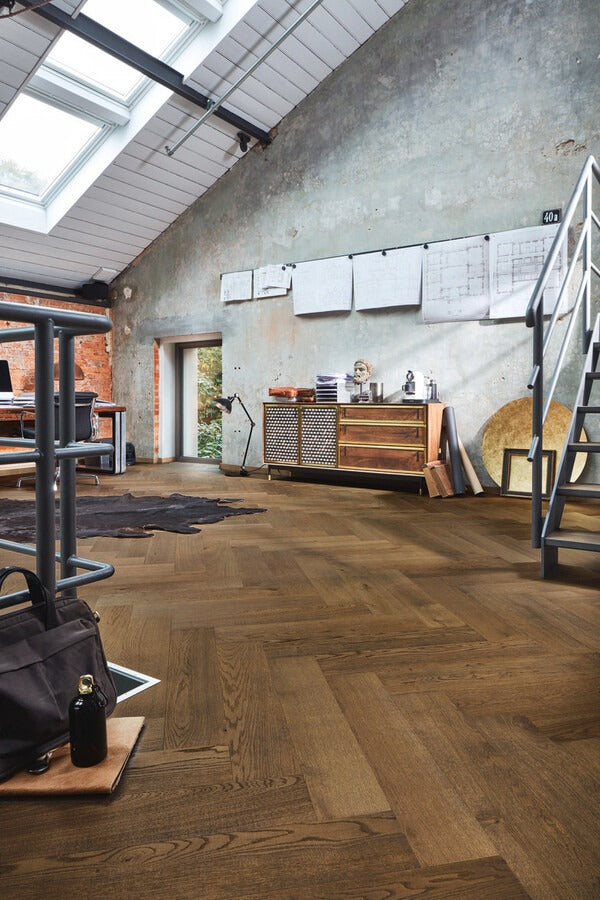 Floer Hybride Hout - Warmbruin Eiken Visgraat
