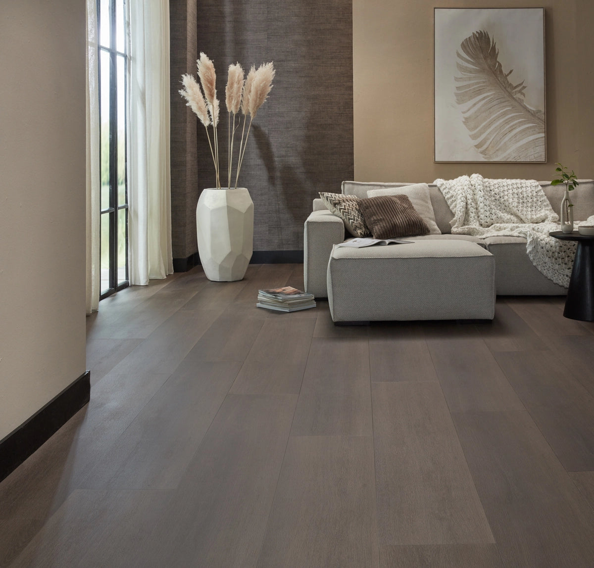 Floer Landhuis Click PVC - Donkere Eik
