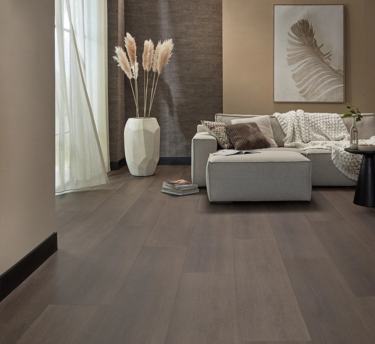 Floer Landhuis Click PVC - Donkere Eik