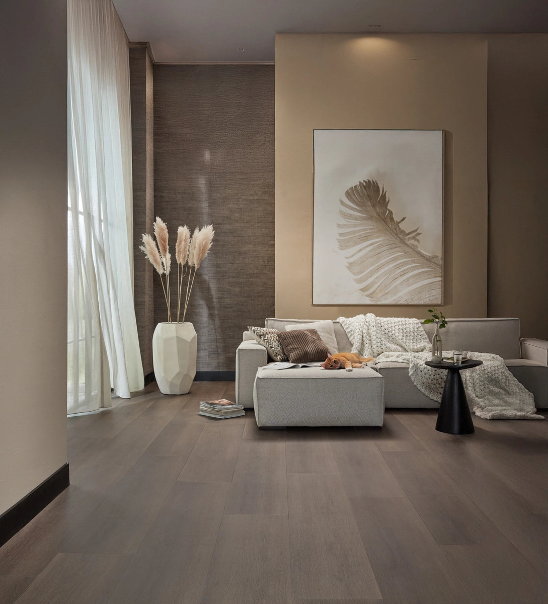 Floer Landhuis Click PVC - Donkere Eik