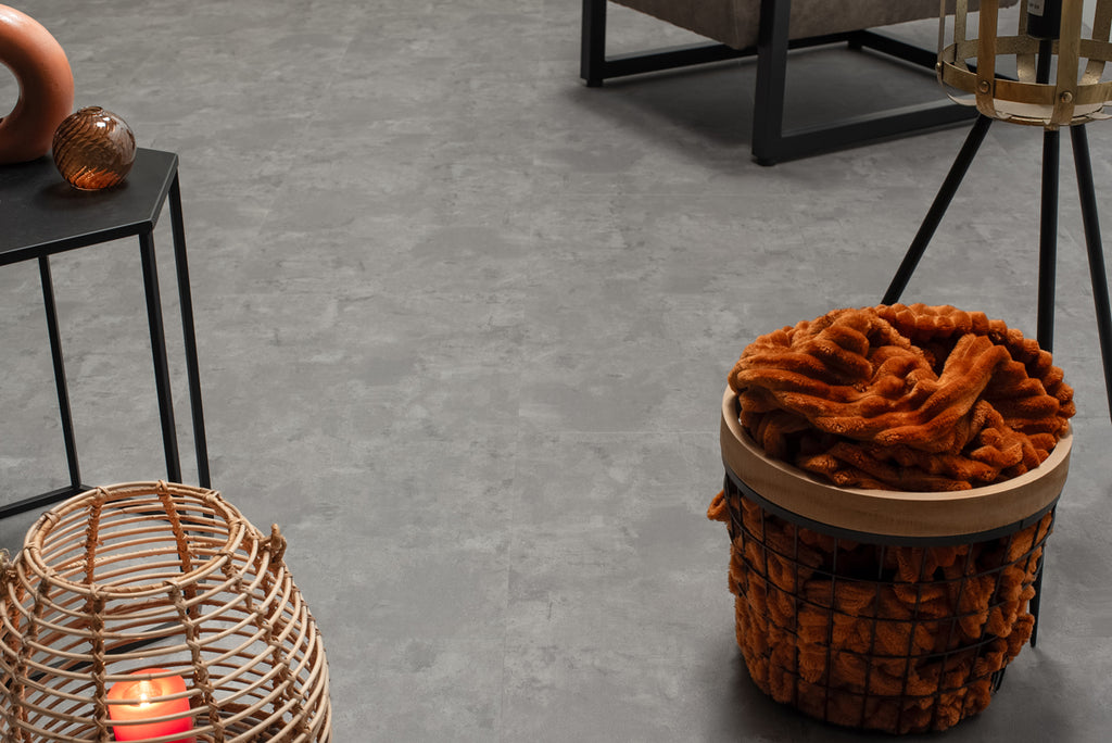 Floer Tegel Click PVC - Betonlook Grijs