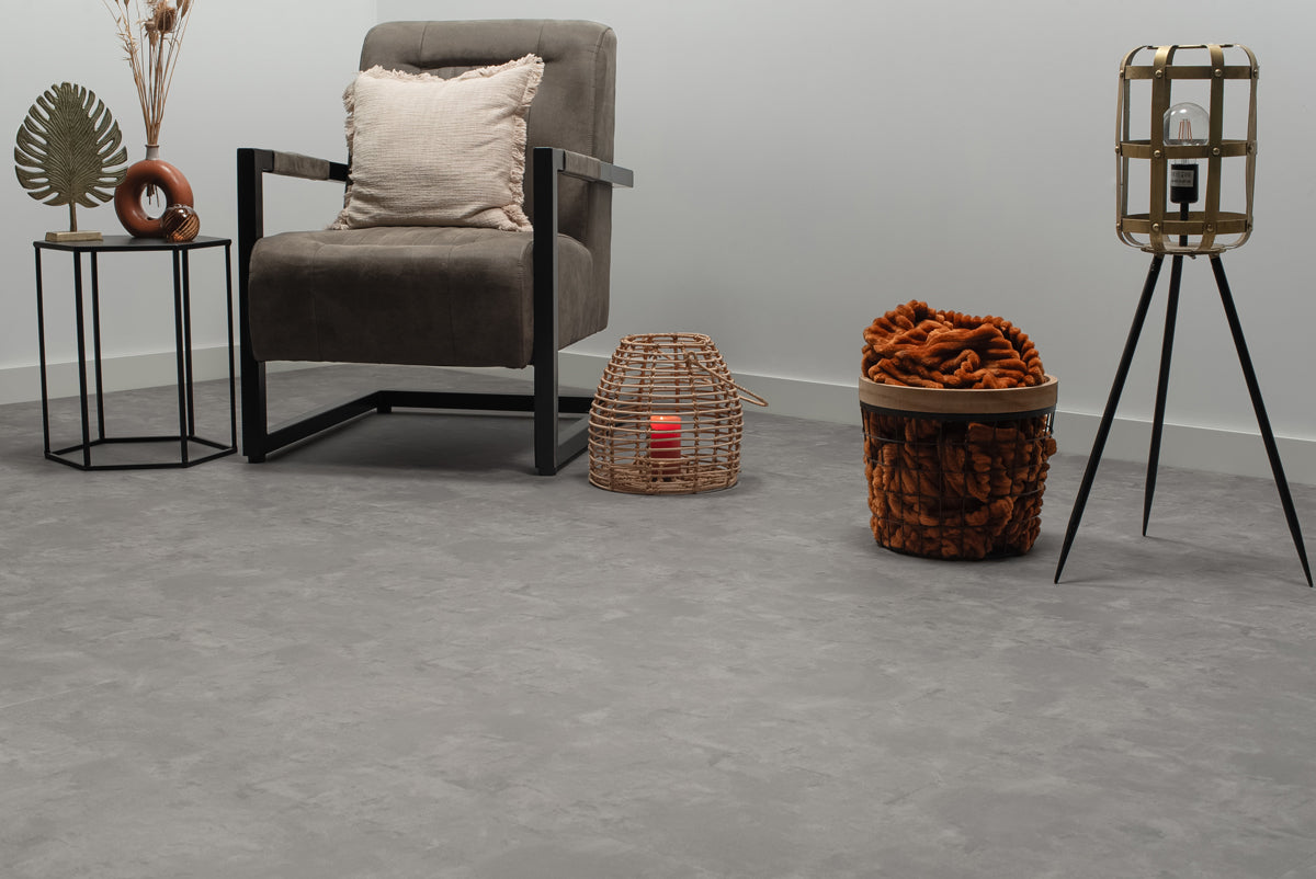 Floer Tegel Click PVC - Betonlook Grijs