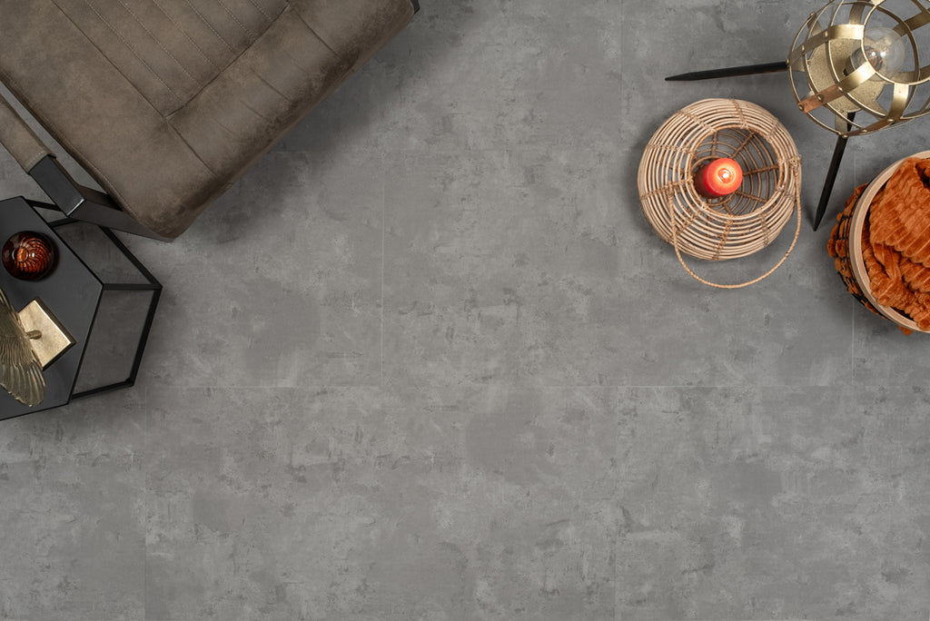 Floer Tegel Click PVC - Betonlook Grijs
