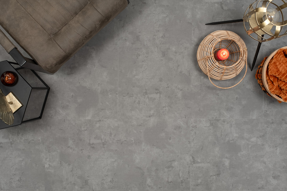 Floer Tegel Click PVC - Betonlook Grijs