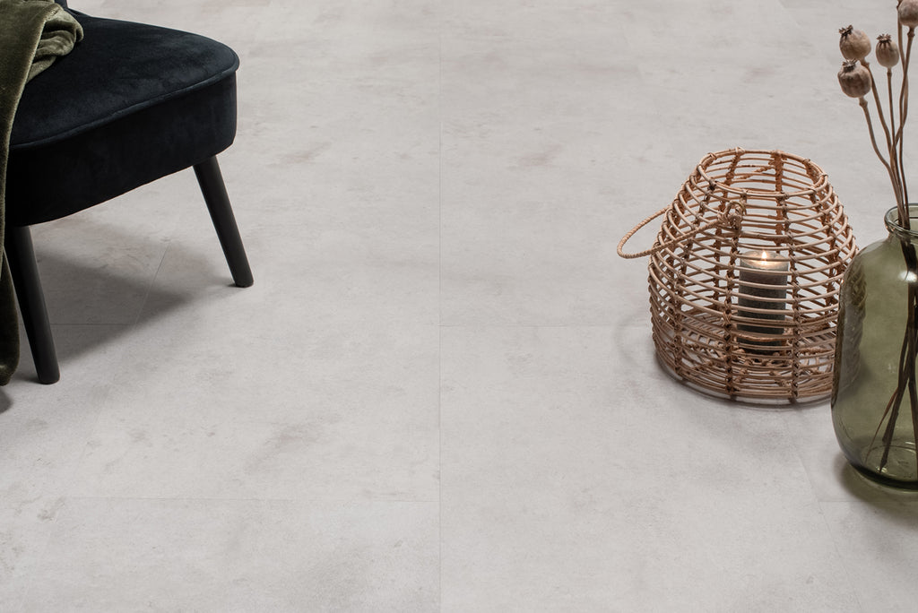 Floer Tegel Click PVC - Betonlook Lichtgrijs