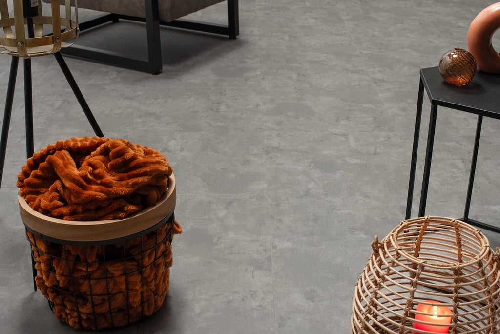 Floer Tegel PVC - Betonlook Grijs