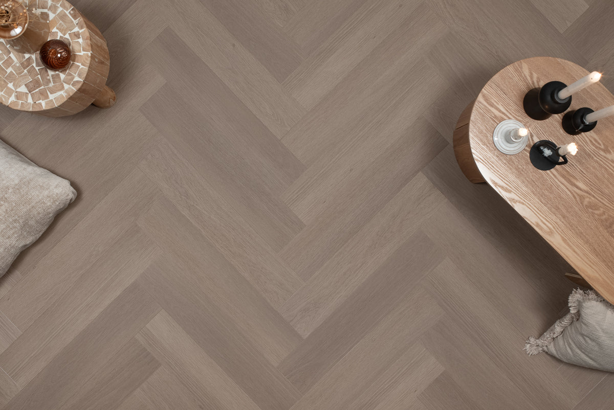 Floer Visgraat PVC - Greige Eiken