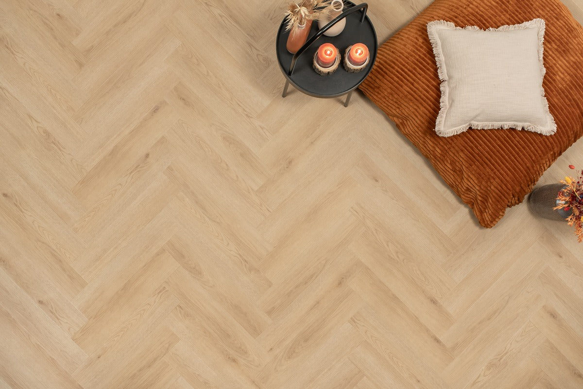 Floer Visgraat PVC - Natuur Eiken