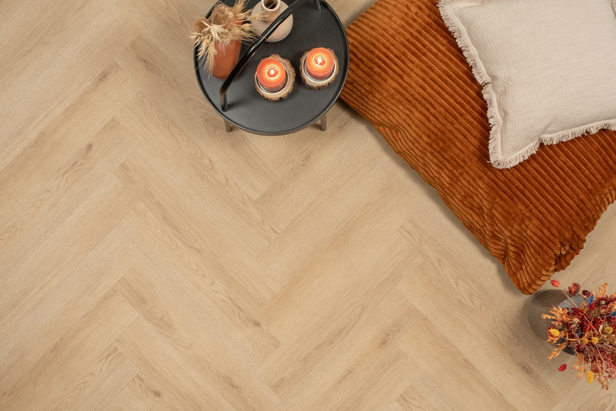 Floer Visgraat PVC - Natuur Eiken