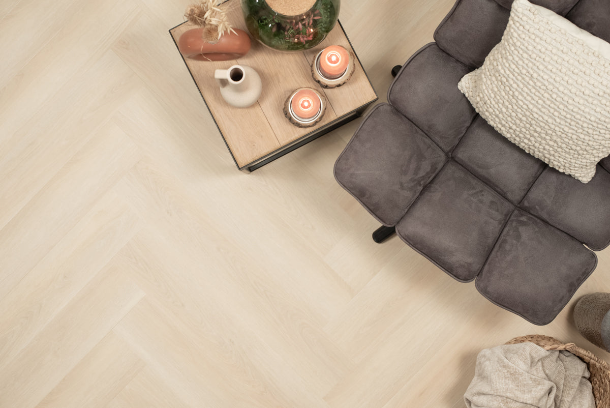 Floer Walvisgraat PVC - Balein Beige
