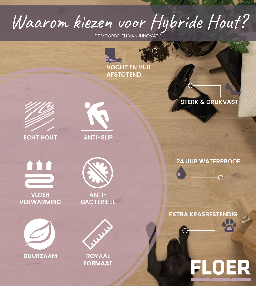 Floer Hybride Hout - Crème Eiken Subtiel