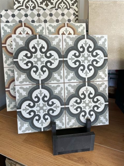 Manisa Black Motieftegel 40x40 cm
