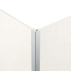 Binnen- en buitenhoekprofiel zilver pvc wand