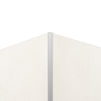 Binnen- en buitenhoekprofiel zilver pvc wand