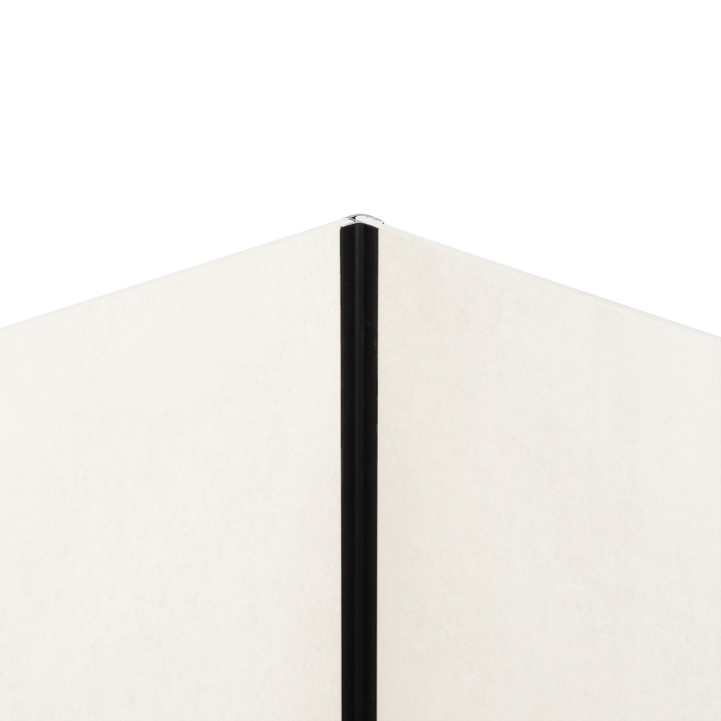 Binnen- en buitenhoekprofiel zwart pvc wand