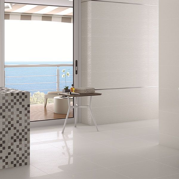 Dura White Hoogglans Tegel 60x60 cm sfeerbeeld