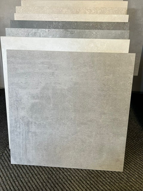Actie keramische tegels 60x60 cm in 4 kleuren