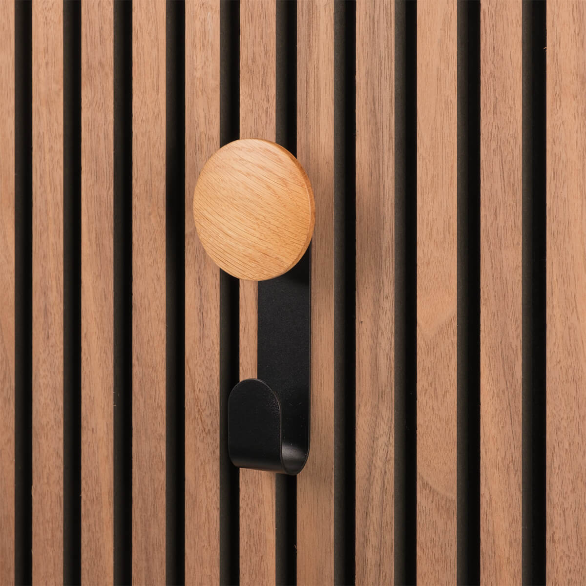Lattenwand accessoire houten knop licht eiken