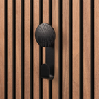 Lattenwand accessoire houten knop zwart
