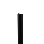 Start- en eindprofiel zwart pvc wand