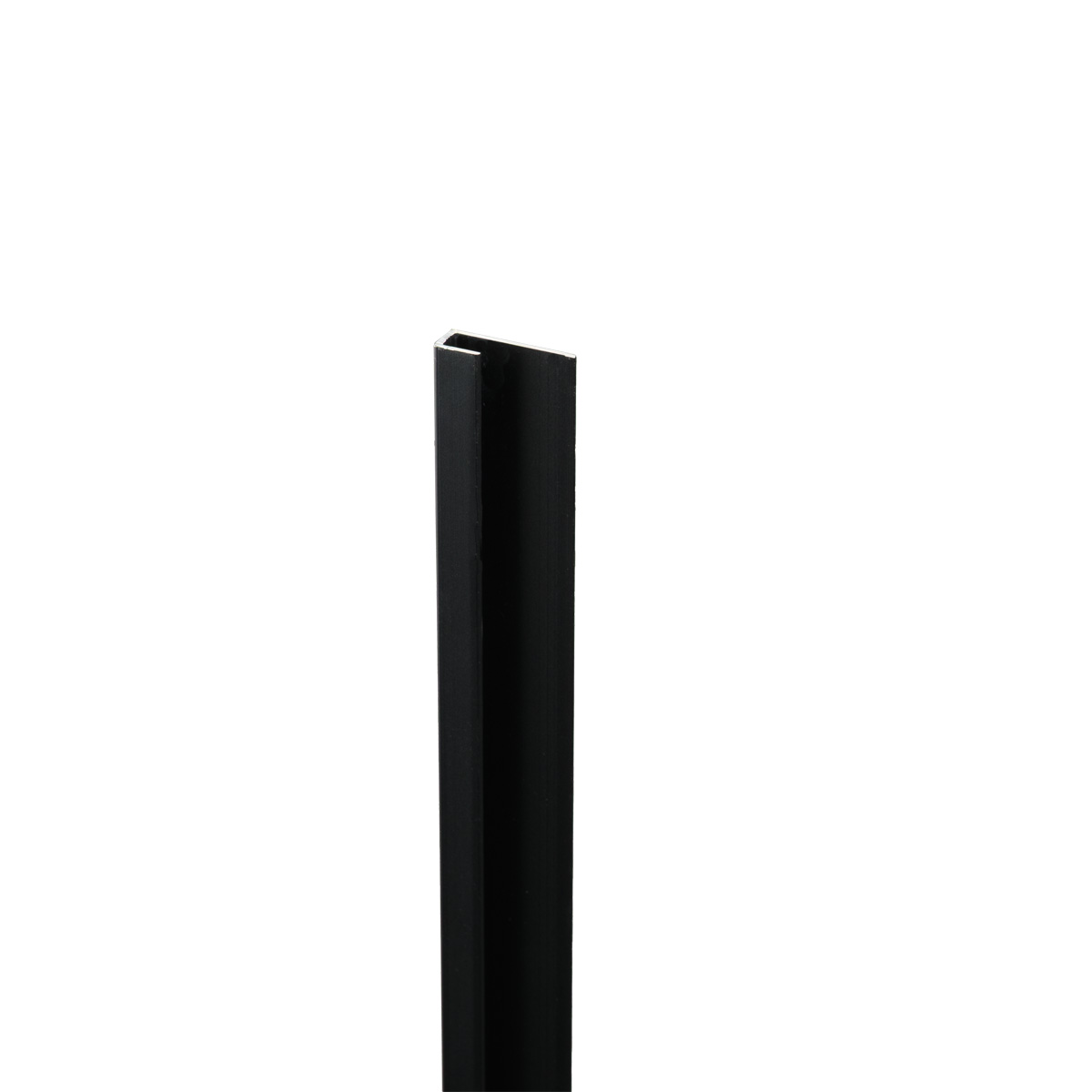 Start- en eindprofiel zwart pvc wand