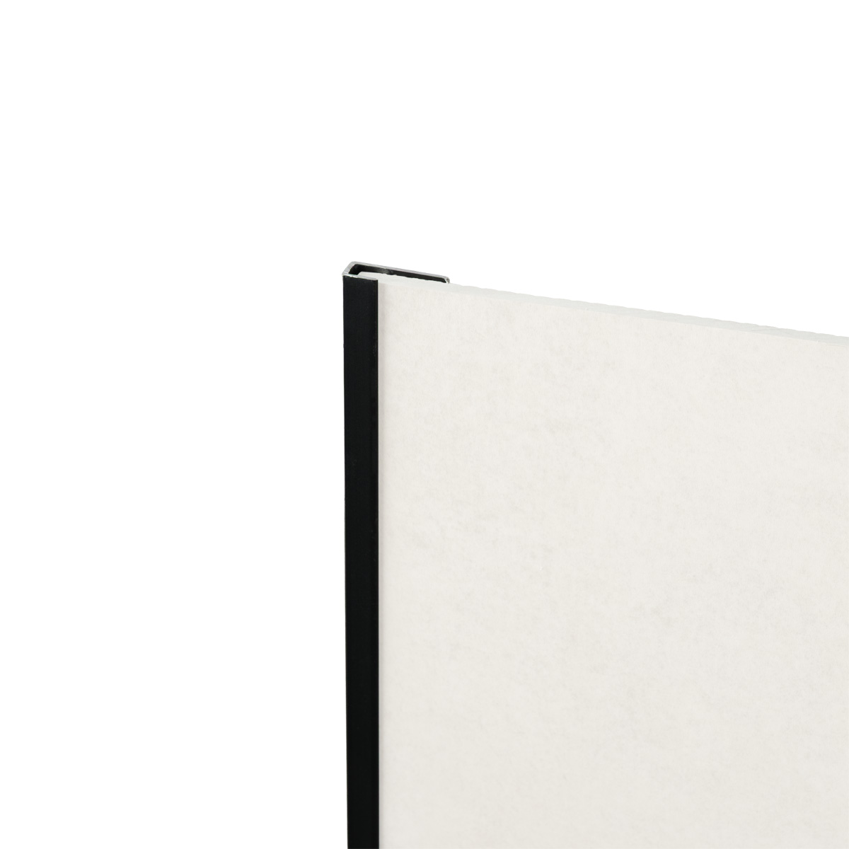 Start- en eindprofiel zwart pvc wand